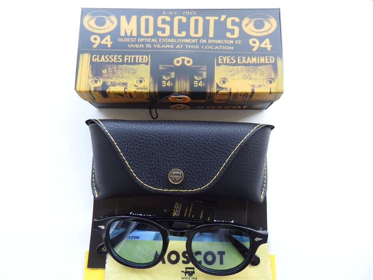 MOSCOT lemtosh フッシュ 46 MOSCOT LEMTOSH Sunglasses Frames 46 Black W/Case | eBay