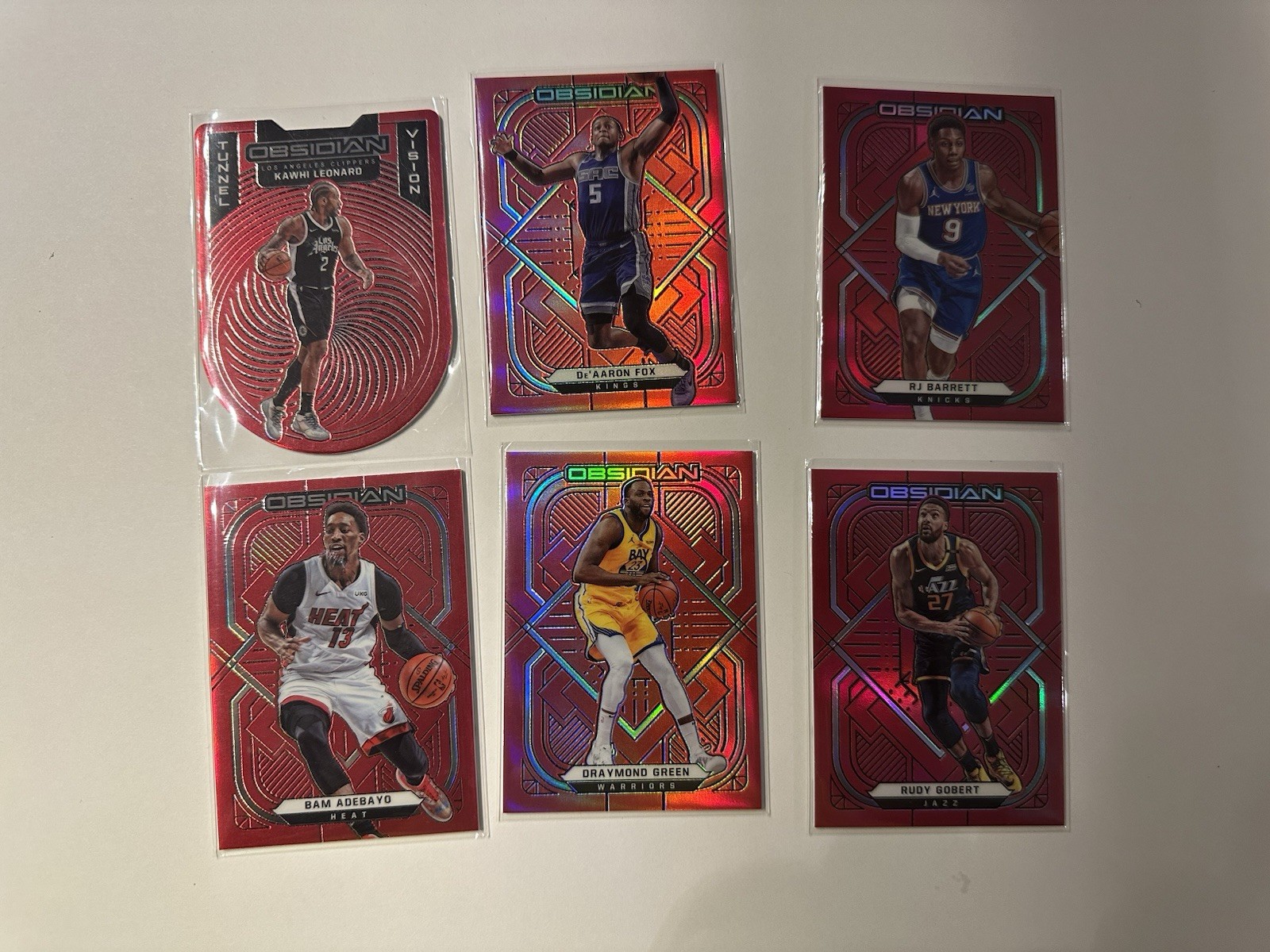 Panini Obsidian Basketball Lot, Red, 6 Cards