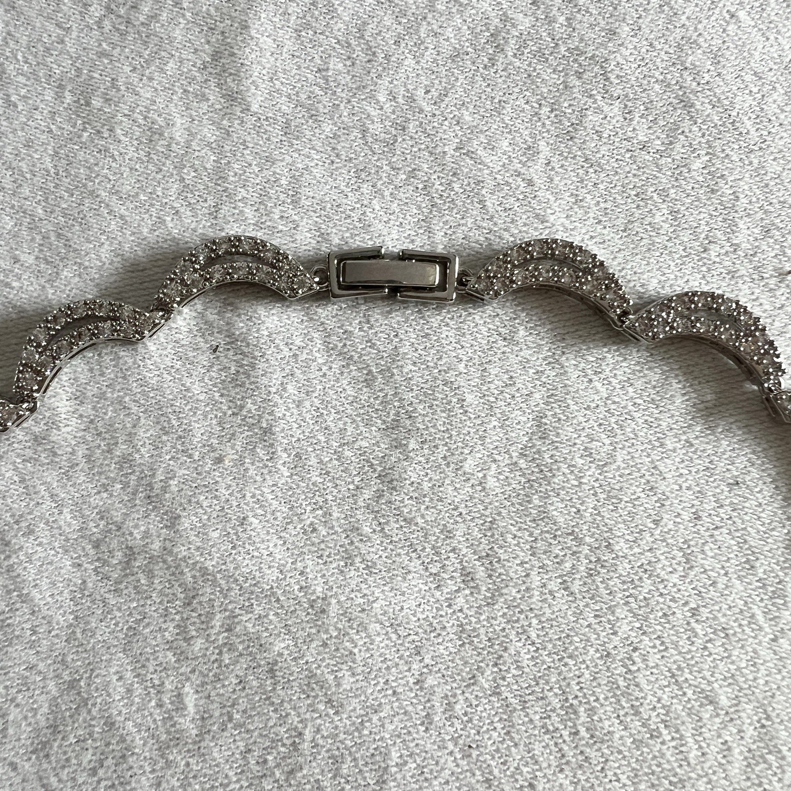 Simulated RUBY DIAMOND COLLAR NECKLACE Silver Ton… - image 4