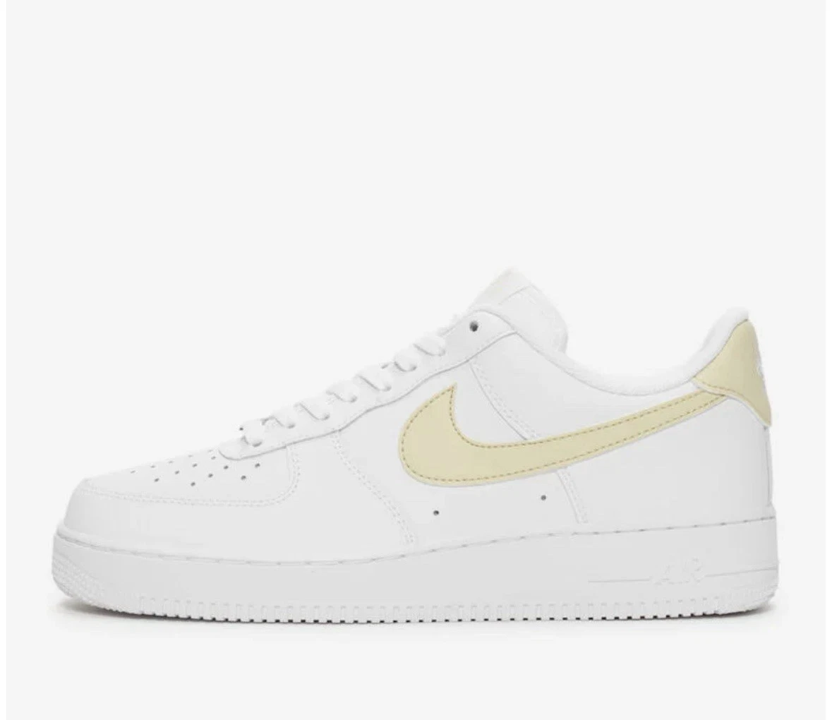 Taglia 7.5 Nike Air Force 1 '07 Bianco Cachi Chiaro 2025 Autentiche Uomo Nuove