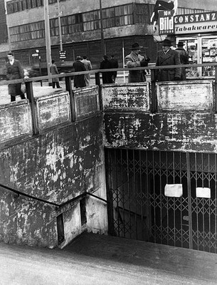 Germany Berlin Closed entrance to the s bahn station Potsdamer- 1955 Old Photo
