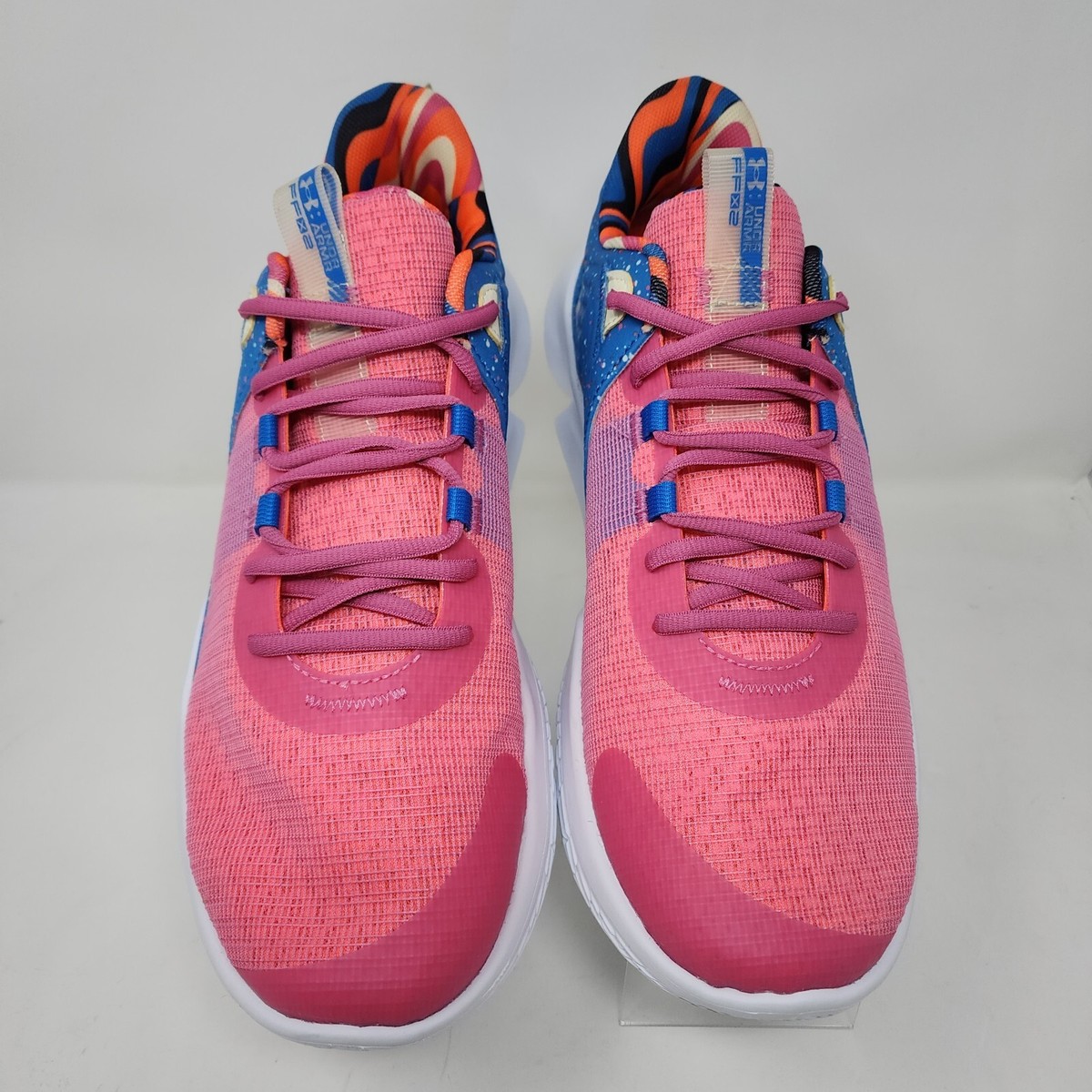 Under Armour Basketball Shoes Mens 12 Pink Blue Flow FUTR X 