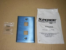 Superior FP02SS Stainless Steel 2 Port Faceplate