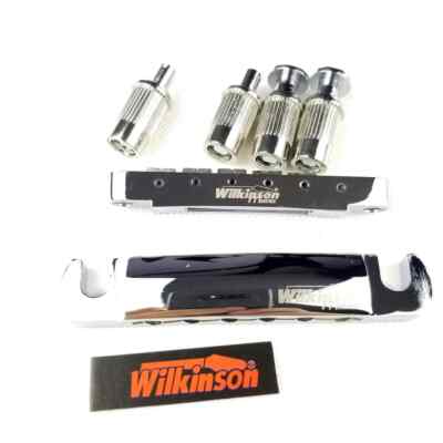 Original Wilkinson Chrome Silver Tune-O-Matic Style Electric Guitar Bridge