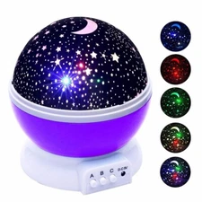 Galaxy Star Projector LED - Rotating Night Light with Colorful Magic Sky and Sta