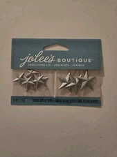 Jolee's Boutique SILVER VINTAGE STARS RARE Scrapbooking Embellishments
