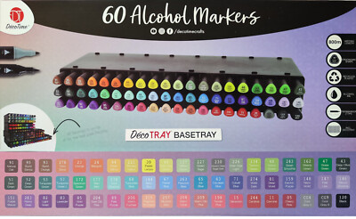 60 Twin Markers Marker Box Handlettering Sketch Marker Pen Alkohol Tintenmarker