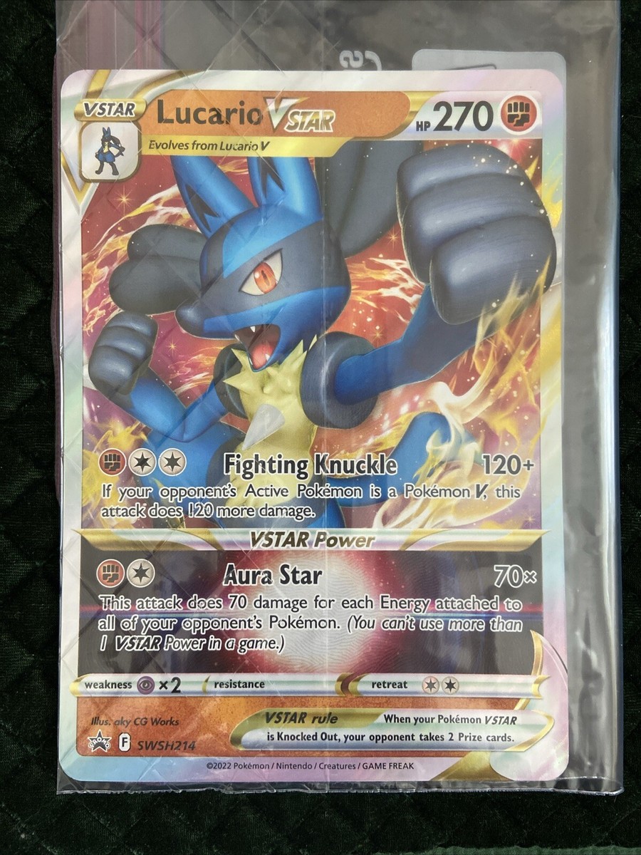 Pokemon Lucario VStar Jumbo Oversized Foil Black Star Promo