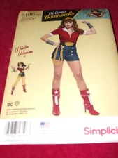    SIMPLICITY 8196 - LADIES Wonder Woman TOP-SHORTS COSTUME PATTERN 6-14 FF