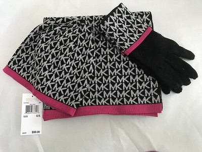 mk hat gloves and scarf set