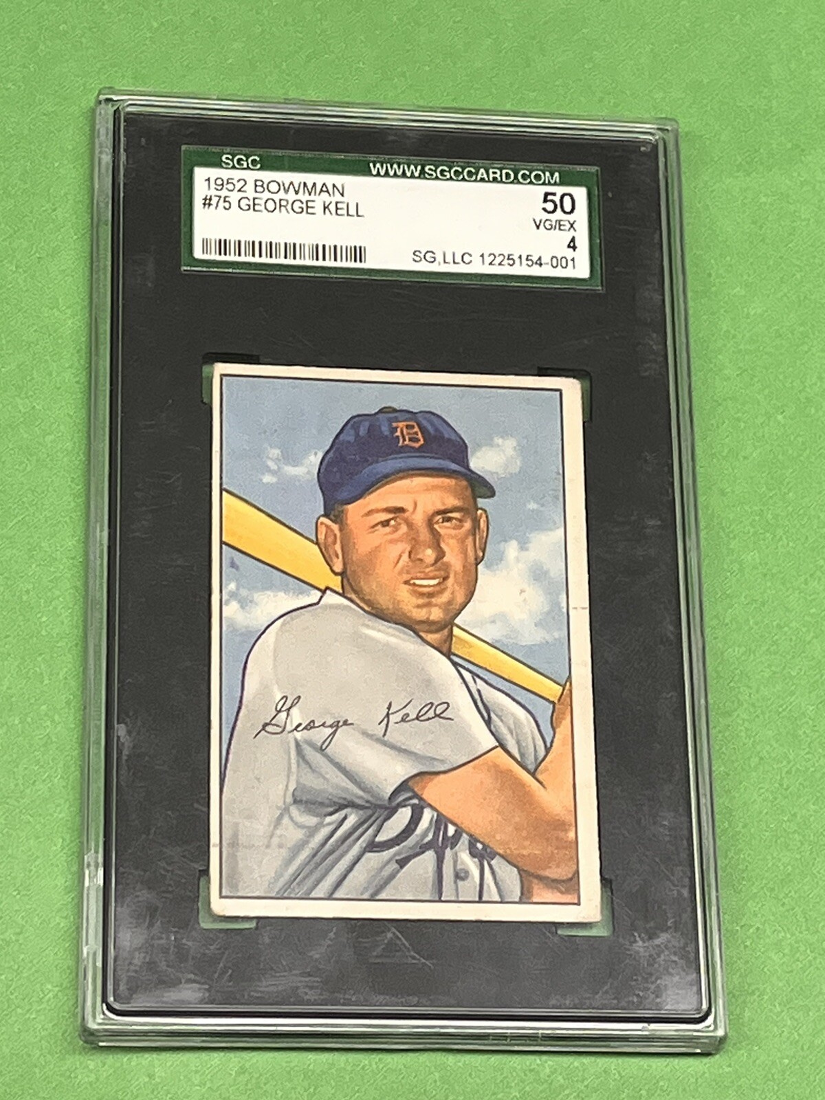 HOF GEORGE KELL 1952 BOWMAN DETROIT TIGERS CARD #75 GRADED SGC 4 VG/EXCELLENT