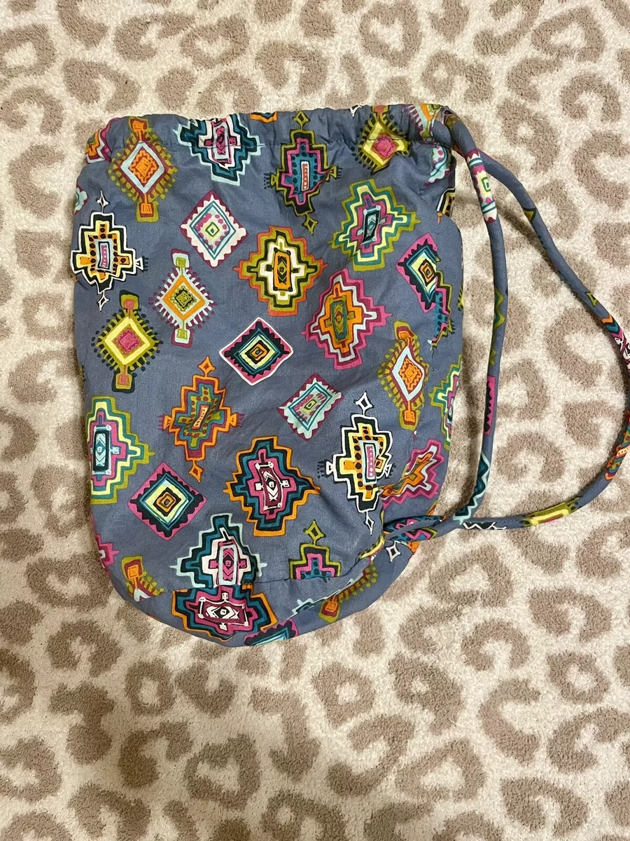 Vera Bradley Toiletry Bag Grey Neon Geometric Design eBay