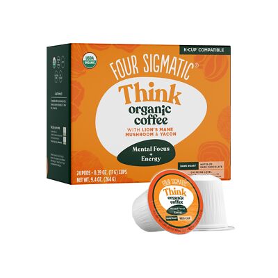 Four Sigmatic Mushroom Coffee K-Cups | Organic and Fair Trade Dark Roast Coff...