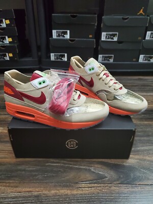 Size 9.5 - Nike Air Max 1 x CLOT 2021 Kiss Of Death sail orange DD1870-100