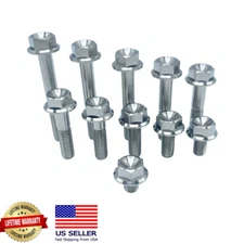 M8 Titanium GR5 Hex Flange Bolts Fastener 10,15,20,25,30,35,40,45,50,55,60