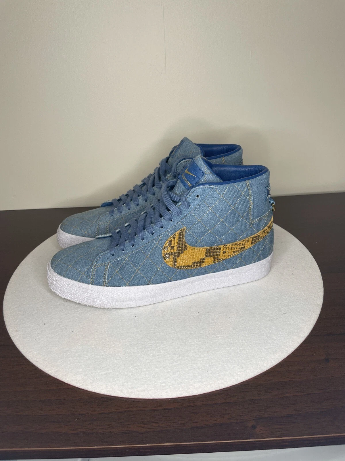 Nike Zoom Blazer Mid QS SB x Supreme Denim 2022 taille 11 d'occasion avec boîte