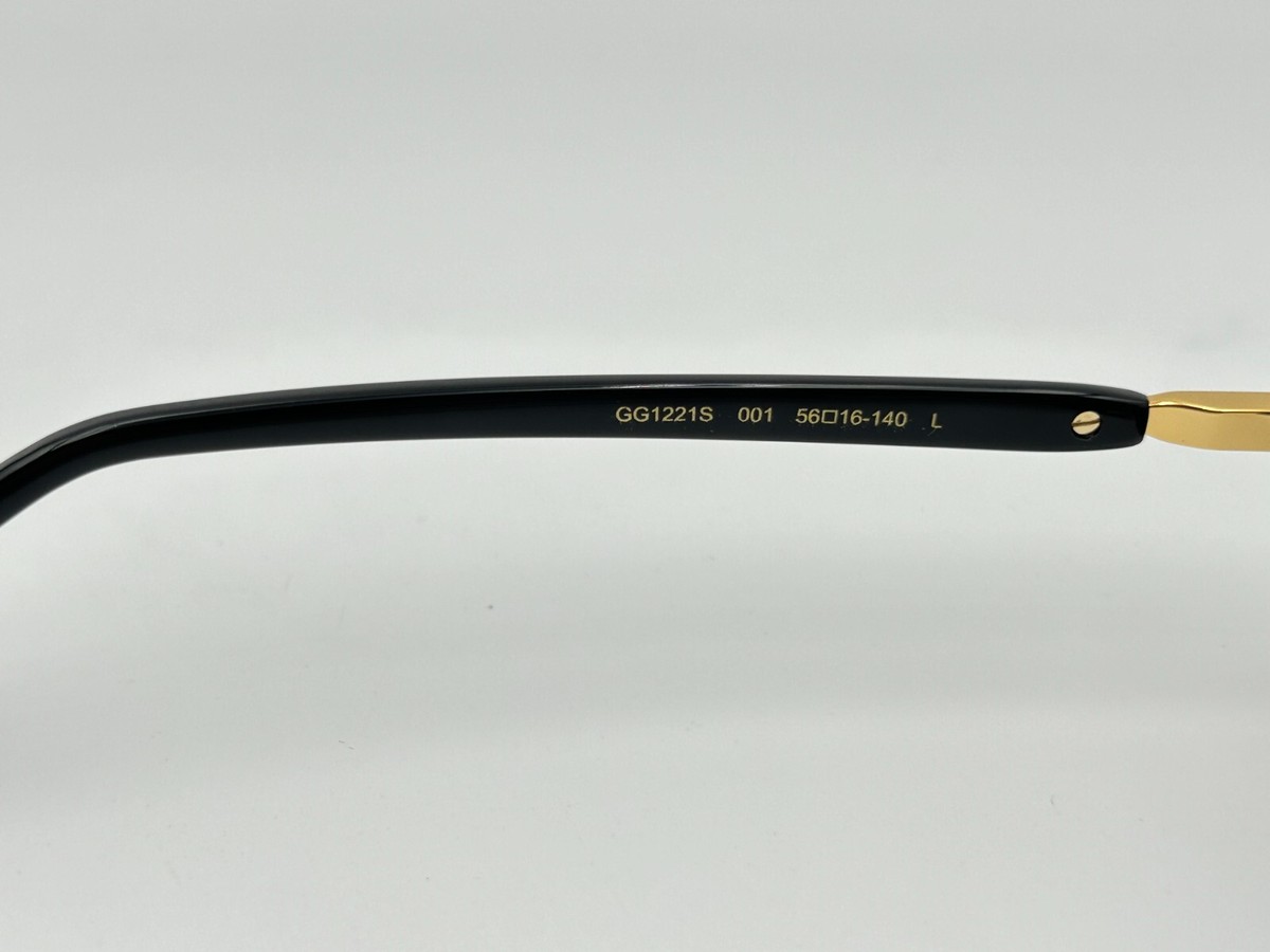 Gucci Sunglasses GG1221S 001 rimless Black Grey 56 16 140 w  display picture 2