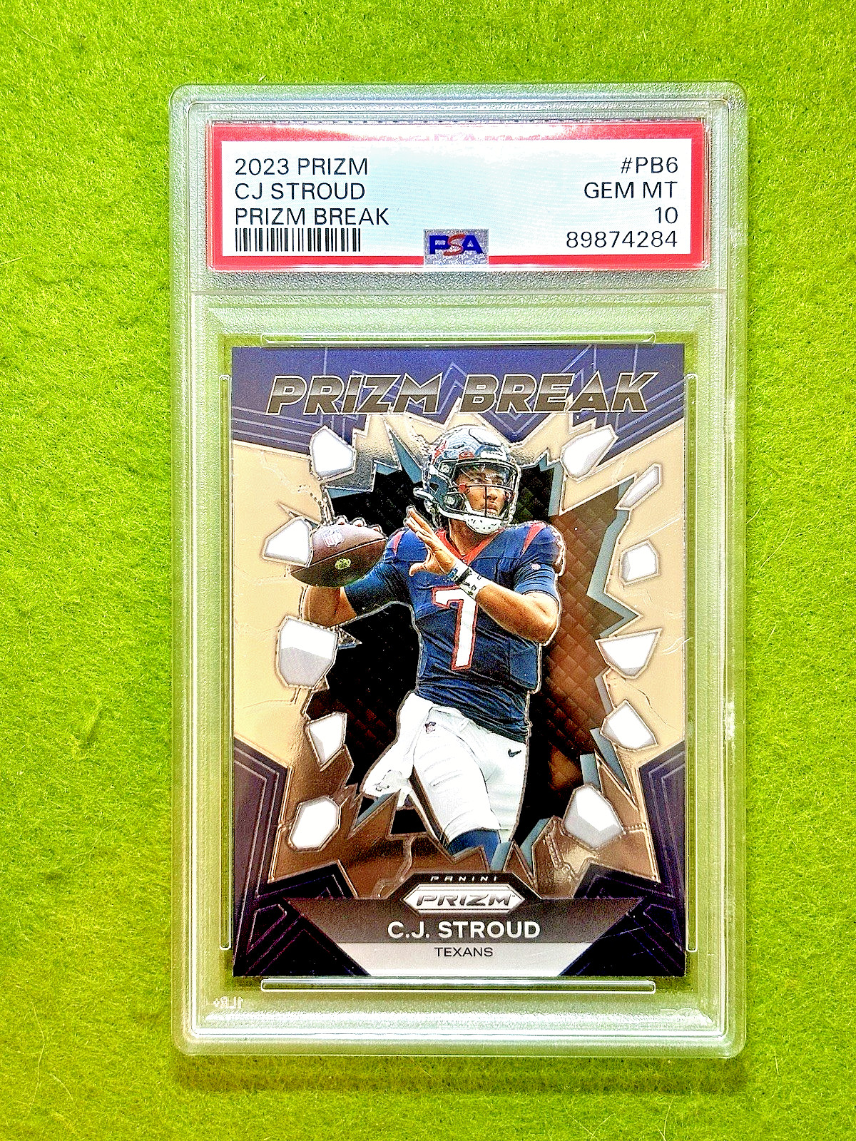 CJ Stroud PSA 10 PRIZM ROOKIE CARD Jersey #7 TEXANS RC  2023 Panini  Prizm BREAK