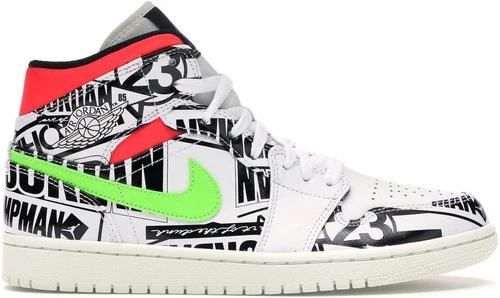Jordan 1 Mid Over-Print Logos
