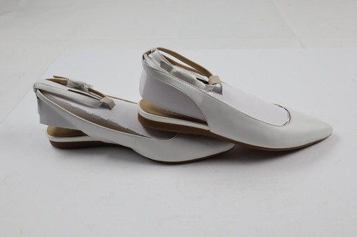 Naturalizer Women's 8M Hamilton White Ballet Flats Slingback Ankle Strap NEW - Picture 4 of 11
