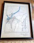 Civil War Framed Hand Colored 1865 Map Of Chattanooga & Defenses  Charles Sholl