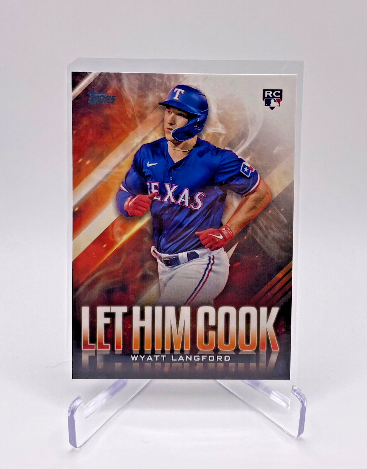 2024 Topps Update Wyatt Langford #LHC-23 Rookie Let Him Cook Insert Rangers RC