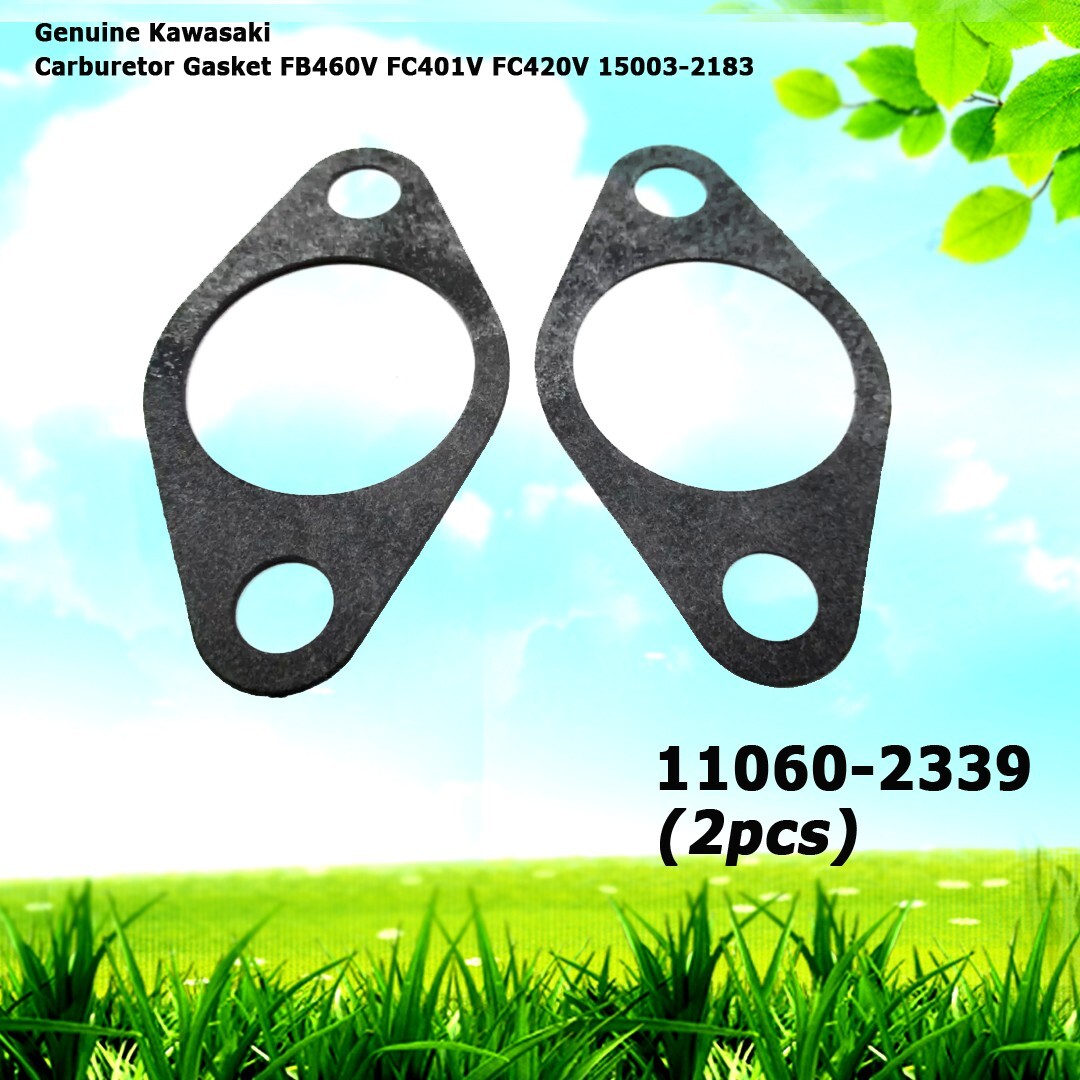 2 Genuine Kawasaki 11060-2339 Carburetor Gasket FB460V FC401V