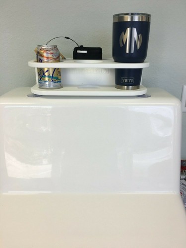 Boat Marine Cup Holder Cupholder & Storage Box White Starboard - Picture 5 of 7