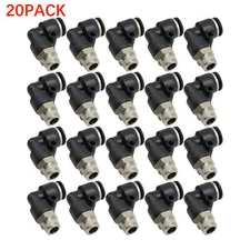 20 Pieces pneumatic 1/4" Tube x 1/8" NPT Male Swivel L push to connect fitting