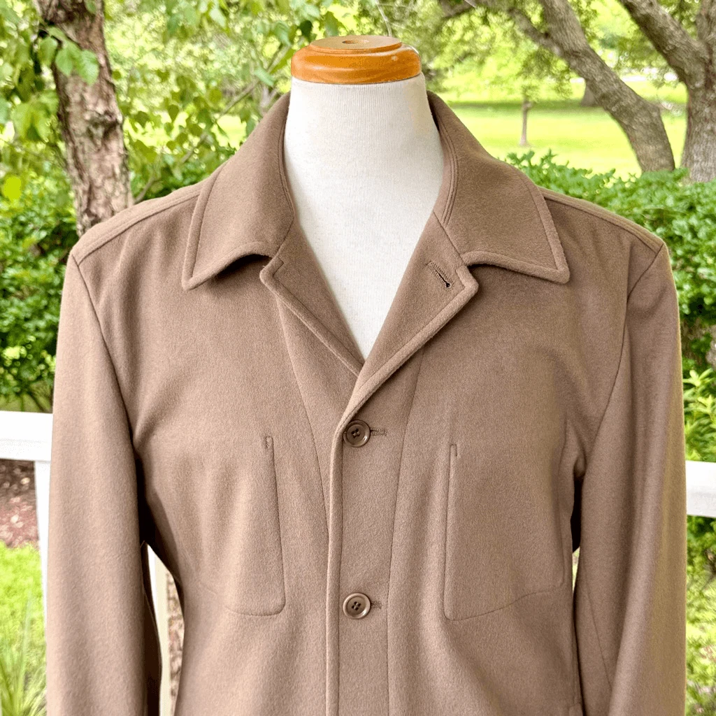 Hugo Boss tan Cashmere Winter Coat.