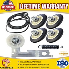 4X Dryer Drum Roller w/ Drive Belt For LG Kenmore Dryer 4581EL2002H 4581EL2002C