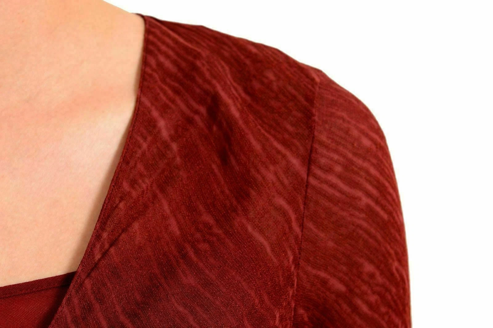 Maxi Abito Maison Margiela 4 Donna Borgogna Maniche Lunghe US S IT 40