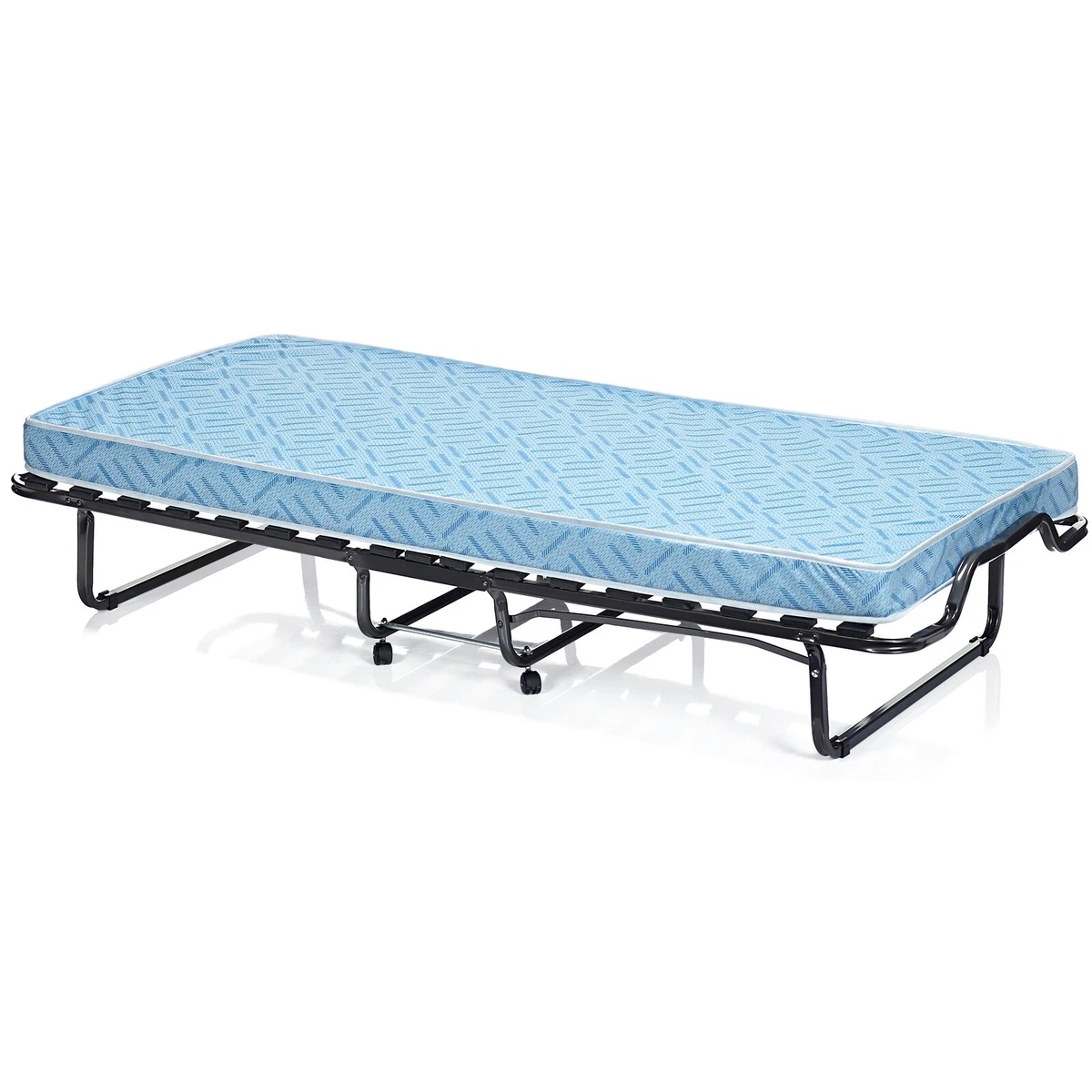 Folding Bed Rollaway Bed Portable Metal Guest Bed With 10cm Memory