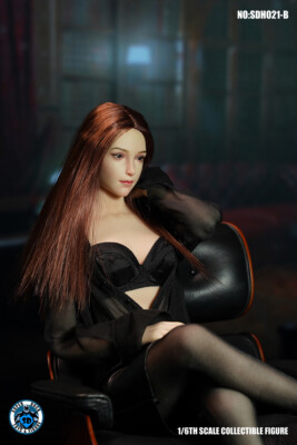 SUPER DUCK SDH021-B Female Beauty Fairy Elf Head with Interchangeable Ears 1/6 