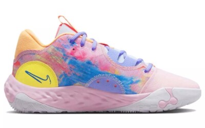 シューズ(男性用) NIKE PG 6 'Painted Swoosh' Nike PG 6 Painted Swoosh Paul George DO9824-100 PINK BLUE ORANGE