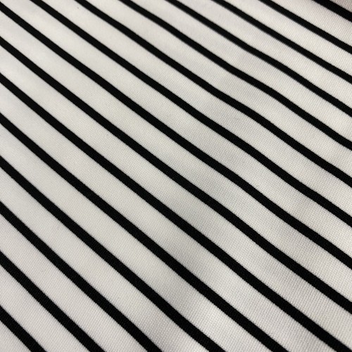Haute Monde Jumpsuit Womens Large Striped Sweetheart Nautical Black White Date - Picture 17 of 18