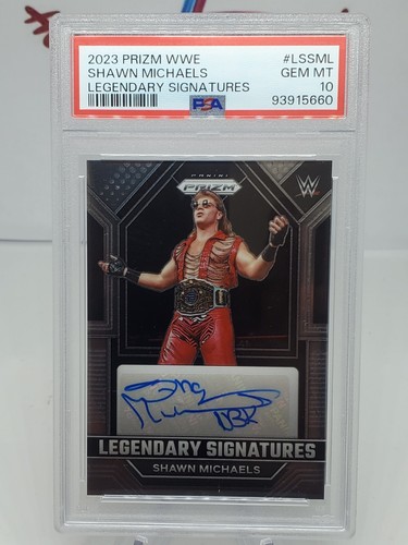 SHAWN MICHAELS 2023 PANINI PRIZM WWE LEGENDARY AUTOGRAPH SP AUTO PSA 10 GEM MINT
