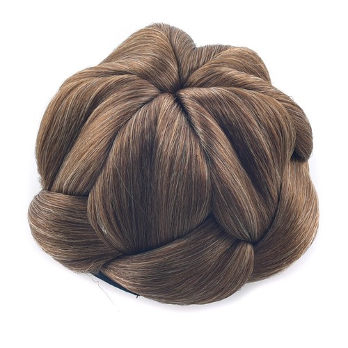 Women Braided Clip In Hair Bun Synthetic Hair Chignon Hair Extension Accessories - Picture 9 of 18
