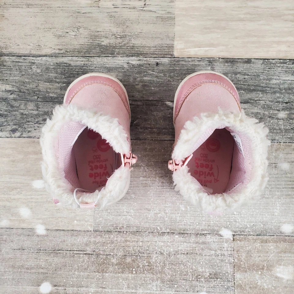Stride Rite 360 Zina First Walking Bootines Niños Talla 3 M Rosa Cremallera Lateral Botín Foto 4 de 4
