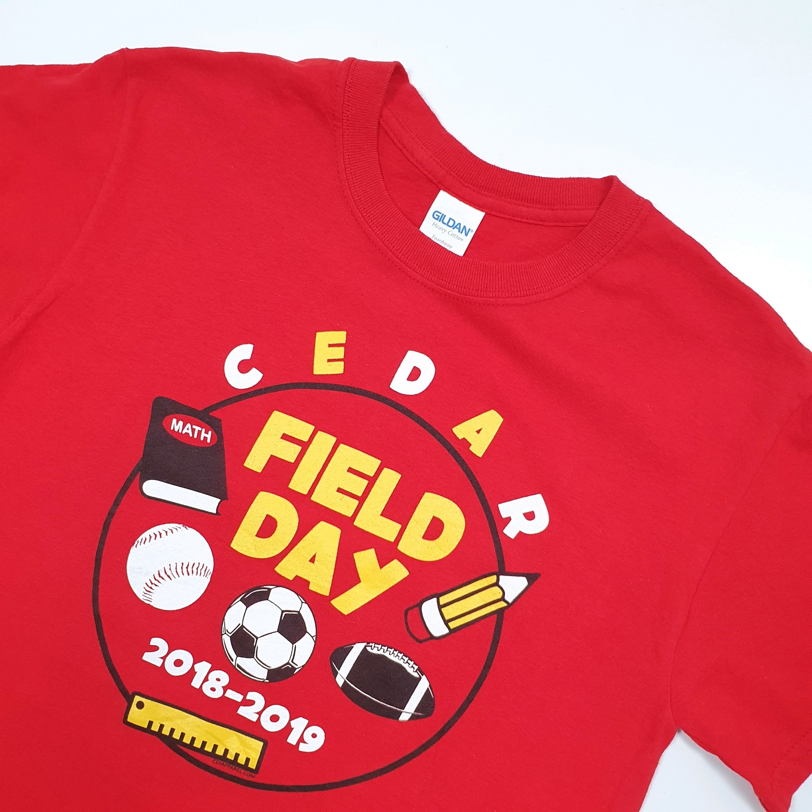 GILDAN Red T Shirt Tee Short Sleeve Mens S image 3