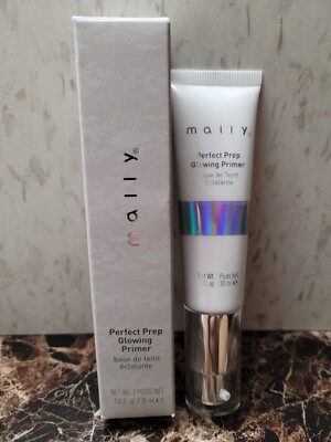 2, Mally Beauty Perfect Prep Glowing Primer, 1 fl oz ×2  / 30 mL NIB 