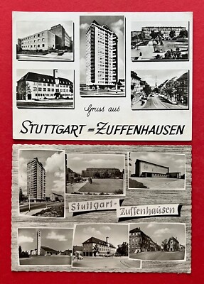 2 x AK STUTTGART Zuffenhausen 1960/70 Rathaus, Romeo, Kirche     ( 124857