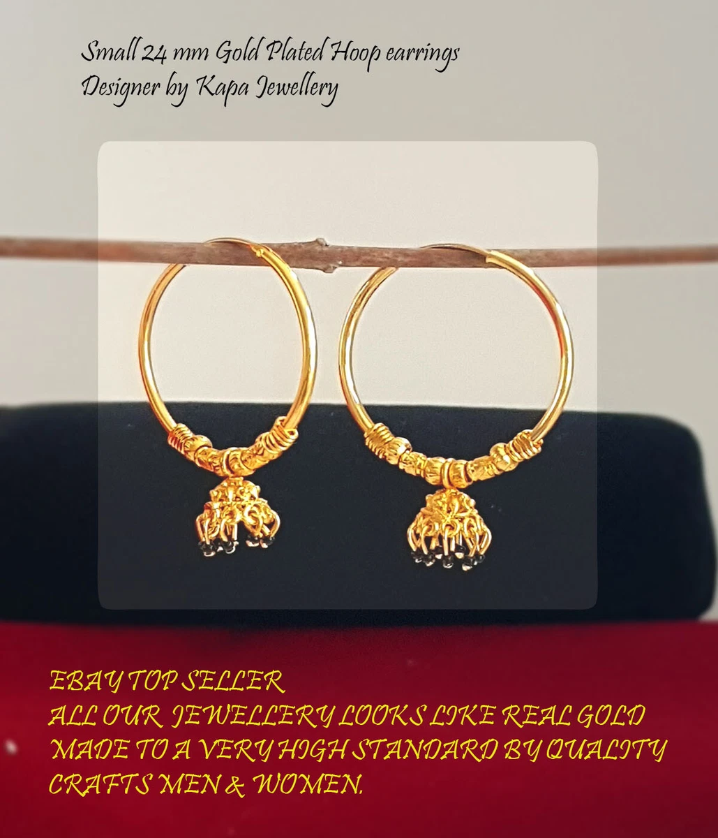 Designer gold hoop earrings deals