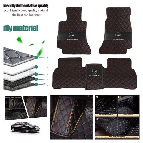 For Mercedes Benz All Models 1995-2023 Car Floor Mats Custom PU Leather Carpets - Imagen 22 de 30