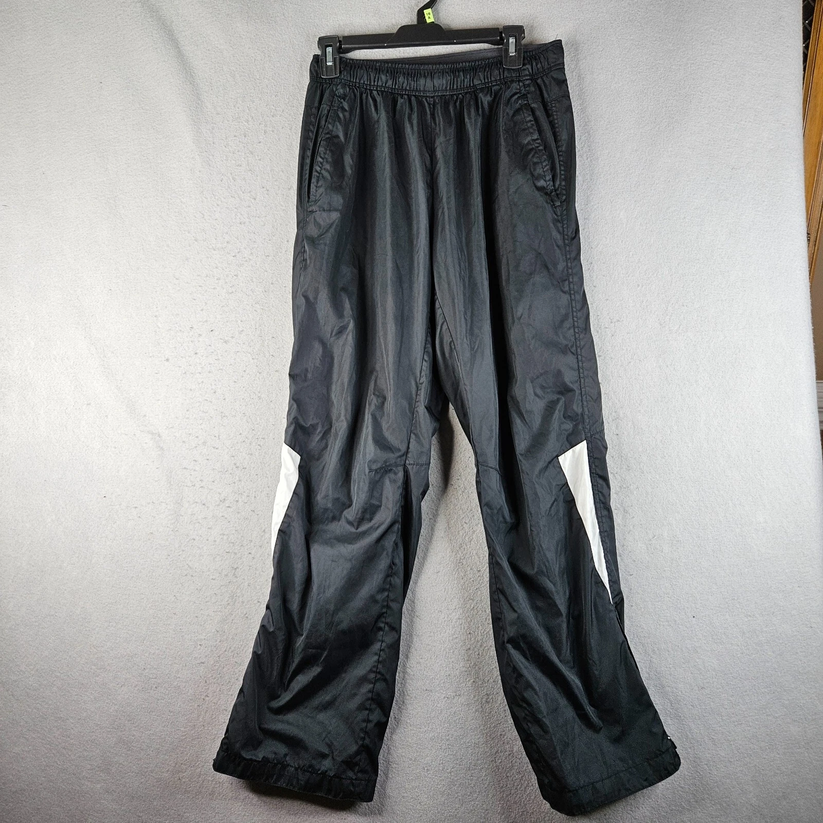 Nike Storm Fit Pants Mens Small Black Softshell Mesh Lined Ankle Packet Zip Golf