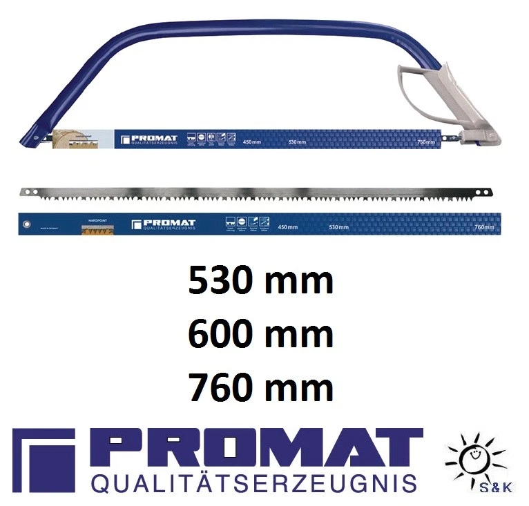 PROMAT Bügelsägen & Bügelsägeblatt 530 , 600 oder 760 mm lang - Gartensägen