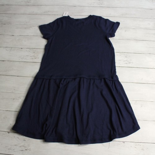 Kidpik Girl's T Shirt Dress Size M 10 Drop Waist Short Sleeve Casual Navy Blue - Picture 8 of 8