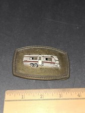 Vintage 1970s Retro Belt Buckle Pull Along RV