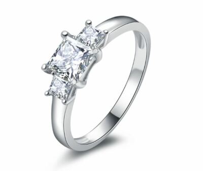 Anillo de compromiso en Plata de primera ley