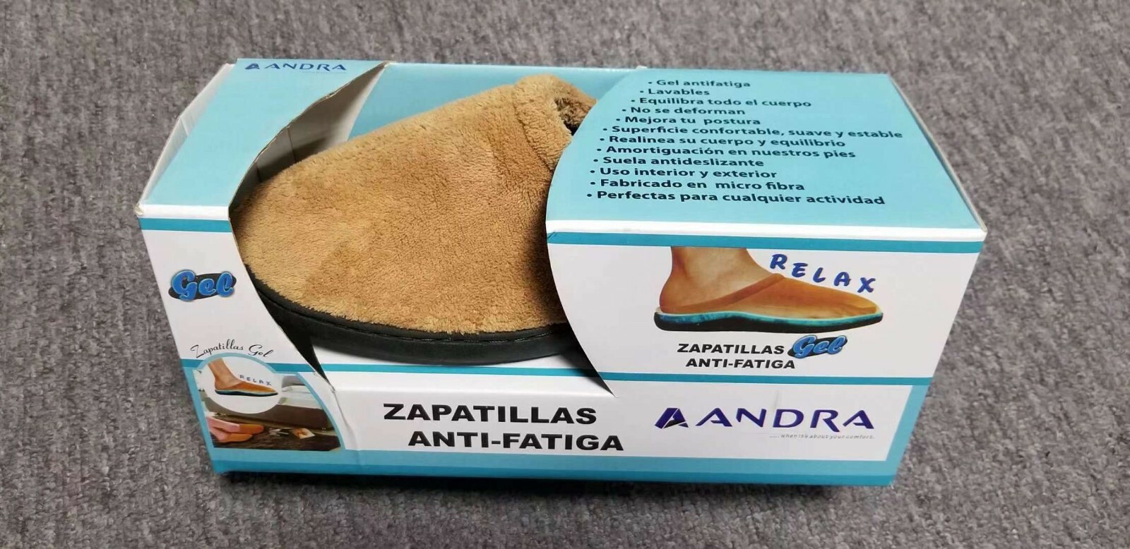 ANDRA - Zapatillas Gel Antifatiga Calmantes para pies cansados HOMBRE
